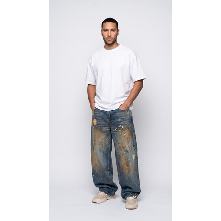 ג׳ינס BAGGY WASH – שטיפה וכתמי צבע