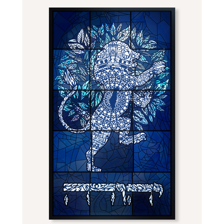 Tribe of Judah – The Majestic Lion in Royal Blue