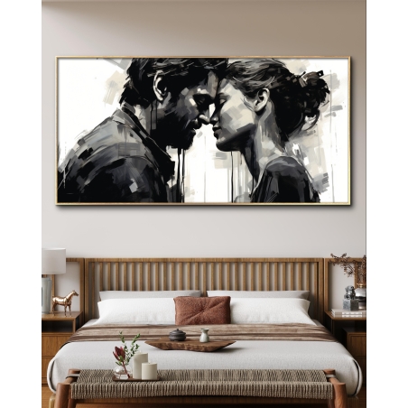 תמונת קנבס לחדר שינה בסגנון זוגיות 