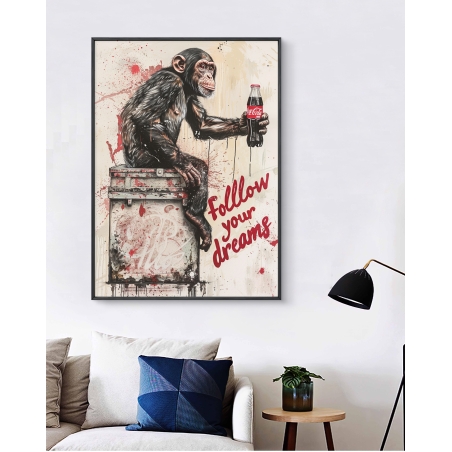 תמונת הדפס על קנבס לסלון בסגנון פופ ארט 