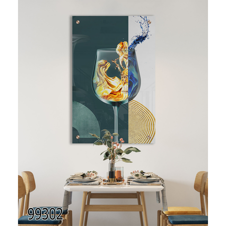 תמונה מעוצבת למטבח מודפסת על זכוכית דגם 99302