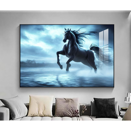תמונה לסלון או למשרד מודפסת על קנבס קולקציית סוסים-מודרני דגם 8009968