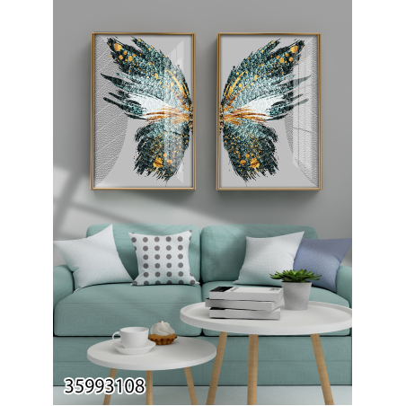 זוג תמונות על קנבס לסלון לפינת אוכל או לחדר השינה דגם 35993108