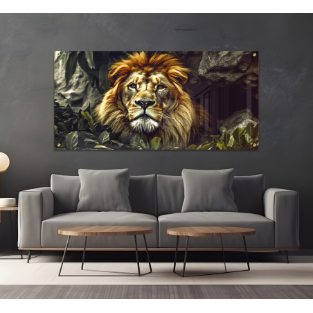 תמונת זכוכית מיוחדת של אריה דגם 210644