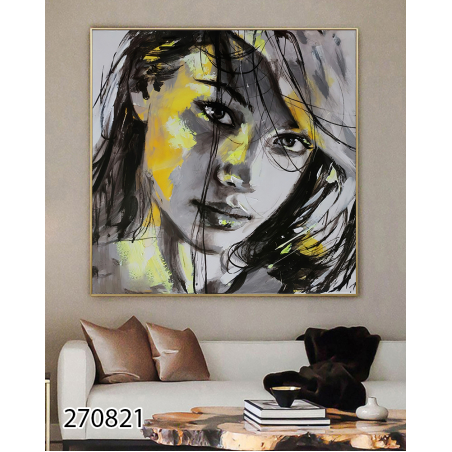 תמונה מעוצבת לסלון מודפסת על קנבס  דגם 270821