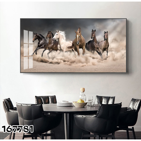 תמונת קנבס של סוסים עם או בלי מסגרת למשרד או לסלון מוכנה לתלייה דגם 167781