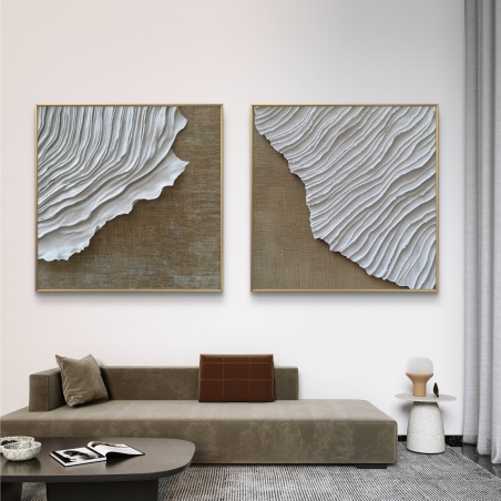 זוג תמונות קנבס מרובעות 