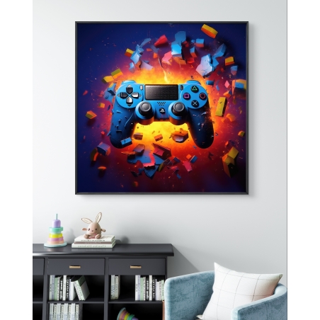 תמונת קנבס מרובעת בסגנון גרפיטי 