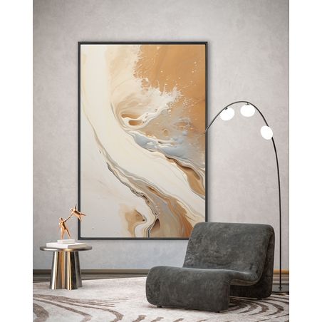 תמונת קנבס סגנון אבסטרקט גווני חום דגם - A30023