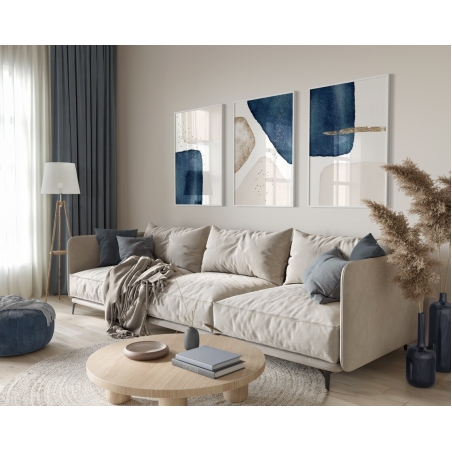 שלשה על קנבס כותנה!! מתוח וממוסגר לסלון או למשרד דגם 1111203