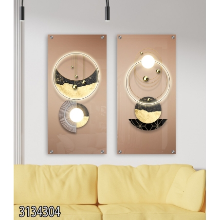 זוג תמונות זכוכית לסלון  או למשרד דגם 3134304