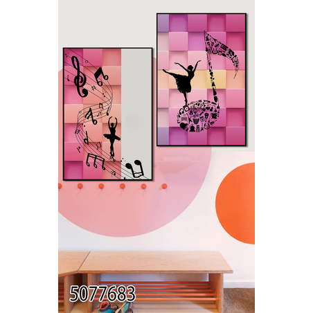 זוג תמונות ממוסגרות לחדר ילדים דגם 5077683