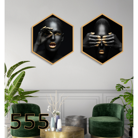 זוג תמונות משושה דגם 555