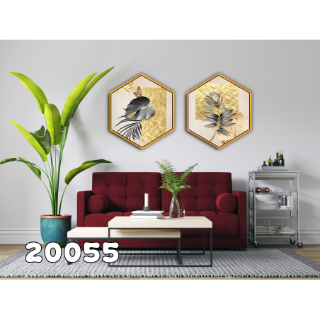 זוג תמונות משושה דגם 20055