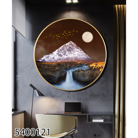 תמונה עגולה אבסטרקט מודרני לסלון או למשרד-דגם 5400121