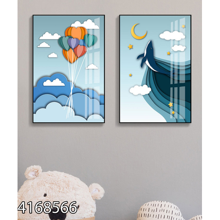 זוג תמונות ממוסגרות לחדר ילדים דגם 4168566