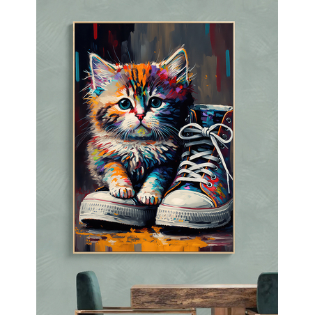 תמונה לסלון או למשרד אבסטרקט מודפסת על קנבס דגם 1103203