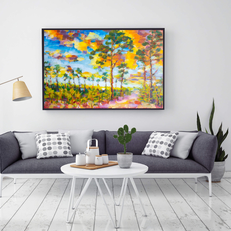 תמונה לסלון או למשרד מודפסת על קנבס כותנה אבסטרקט-מודרני דגם 21657615-3