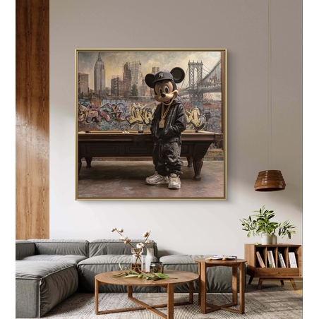 תמונת אמנות עם אופי צעיר וסטייל היפ הופ לקיר מרכזי.