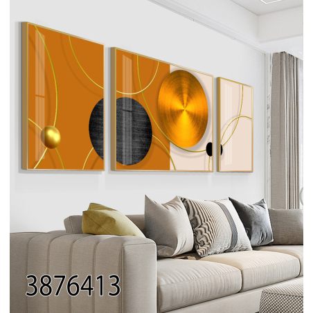 תמונה מחולקת לסלון בעיצוב מופשט מודרני דגם 3876413