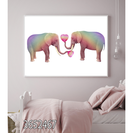 תמונה מקורית לחדר ילדות-פילים מאהובים-דגם 3652467