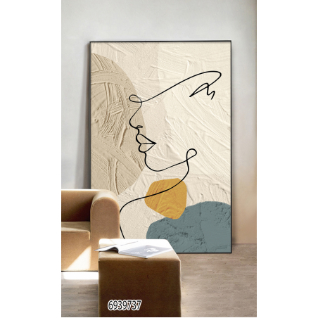 תמונה לסלון או למשרד מודפסת על קנבס כותנה אבסטרקט-מודרני דגם 6939737