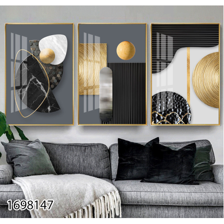 שלשה על קנבס מתוח וממוסגר לחדר השינה או לסלון דגם 1698147