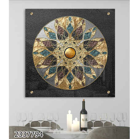 תמונת זכוכית מרובעת לפינת אוכל למשרד או למטבח דגם-2337794