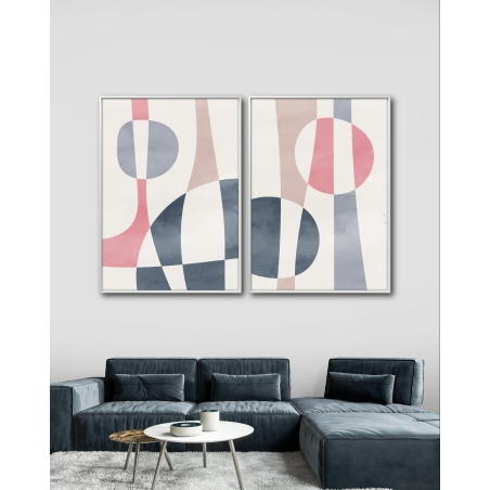 זוג תמונות על בד כותנה 