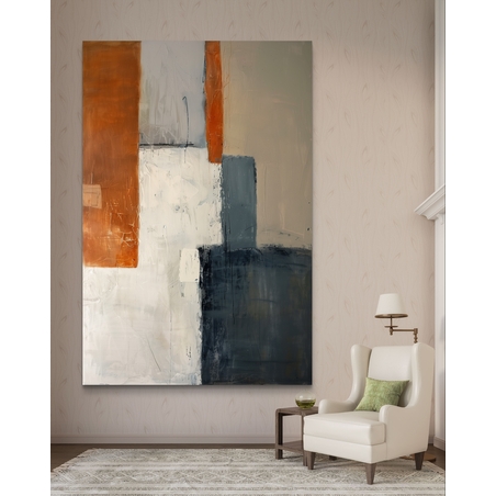 תמונת קנבס לסלון בסגנון גאומטרי 