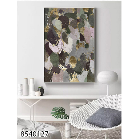 תמונה לסלון או למשרד מודפסת על קנבס כותנה אבסטרקט-מודרני דגם 8540127