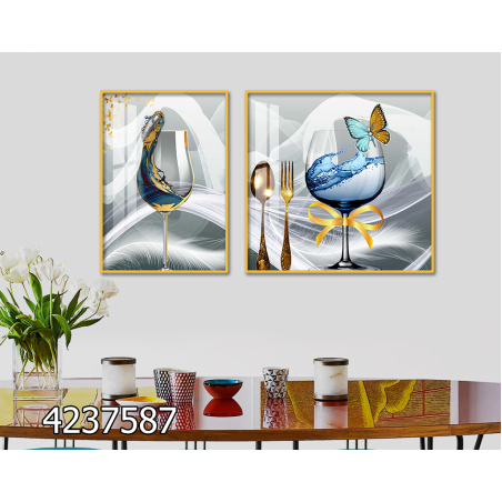 זוג תמונות לפינת אוכל/מטבח דגם 4237587