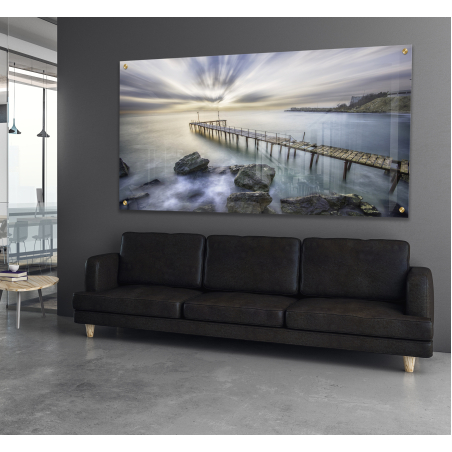 תמונת נוף על זכוכית מחוסמת 6 מ