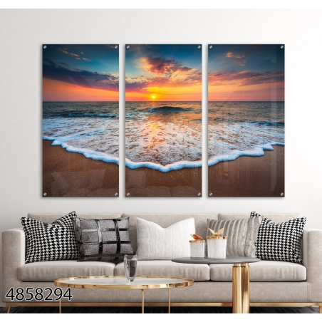 סט שלישייה מקורי מודפס על זכוכית מחוסמת דגם 4858294