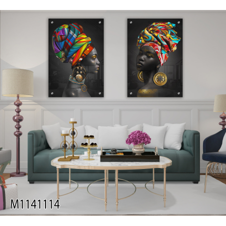 זוג תמונות בהדפסה על זכוכית דגם M1141114