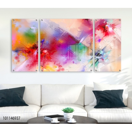 תמונה מחולקת לסלון מודפסת על זכוכית דגם 101146937