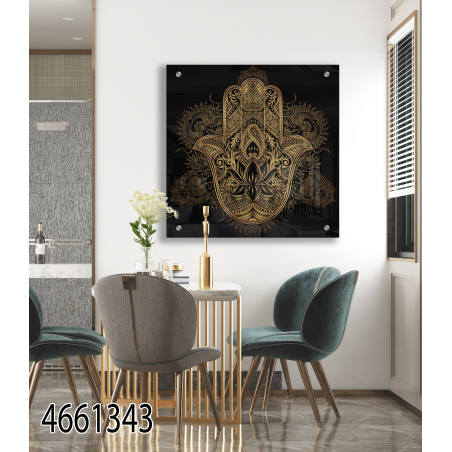 תמונת  זכוכית חמסה מרובעת למטבח\פינת אוכל דגם G4661343