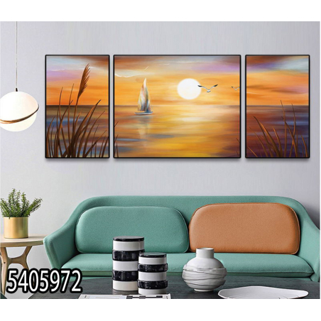 תמונה מחולקת לסלון מודפסת על בד כותנה מיוחד עיצוב מופשט  דגם 5405972