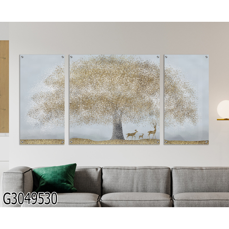 תמונה מחולקת לסלון מודפסת על זכוכית דגם G3049530