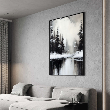 תמונה לסלון או למשרד מודפסת על קנבס כותנה אבסטרקט-מודרני דגם 3202104