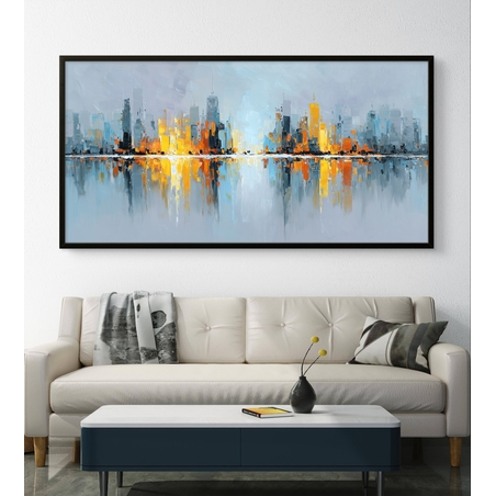 תמונת קנבס לסלון/חדר שינה | אורות העיר | דגם - CR8851