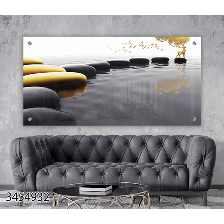 תמונת זכוכית מקורית לסלון או למשרד מודפסת על זכוכית דגם-3454932