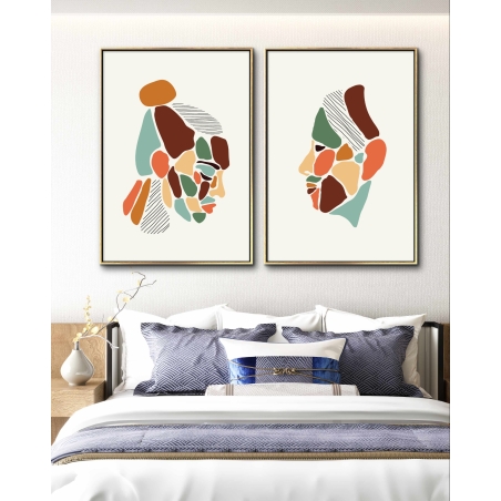 זוג תמונות קנבס לחדר שינה 