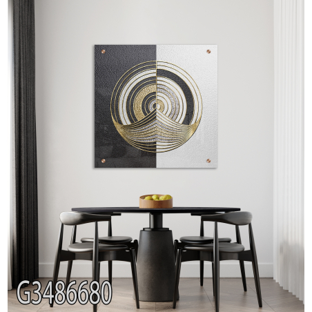 תמונת זכוכית בעיצוב מודרני למטבח\סלון  דגם G3486680