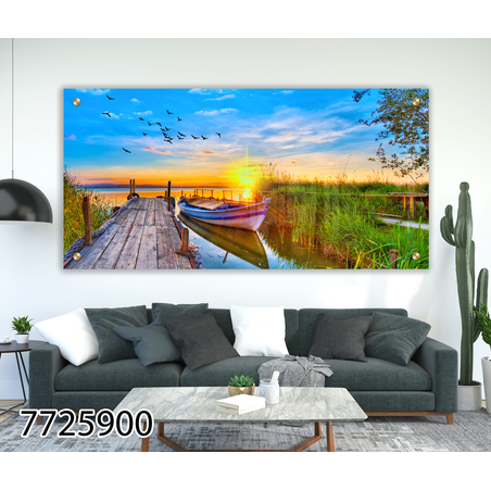 תמונת זכוכית מעוצבת בסגנון מודרני  למשרד או לסלון דגם 7725900