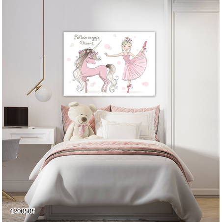 תמונה מקורית לחדר ילדות-נסיכות וחד קרן-דגם 1200505