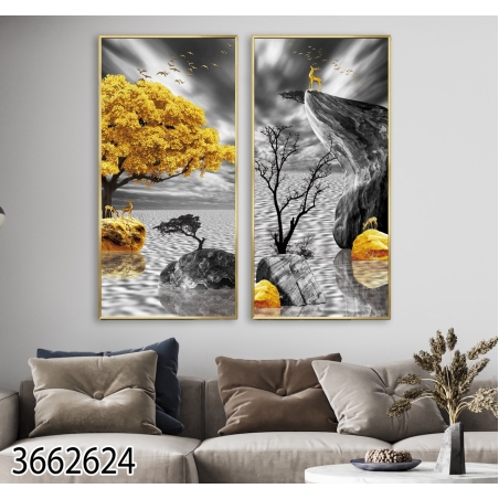 זוג תמונות יוקרתיות לאורך דגם 3662624