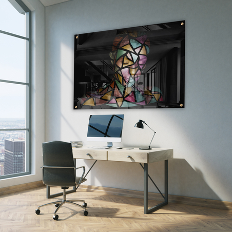 תמונת זכוכית מעוצבת לסלון או למשרד דגם  1408853