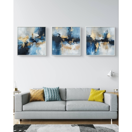 שלישיית תמונות מרובעות בסגנון אבסטרקט 