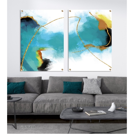 זוג תמונות למטבח\פינת אוכל\סלון בהדפסה ישירה על זכוכית דגם G7696898